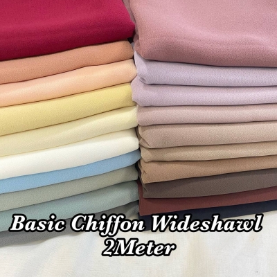 Basic Chiffon Wideshawl 2Meter